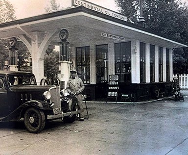Vintage image of the shop - Oswald Service Inc
